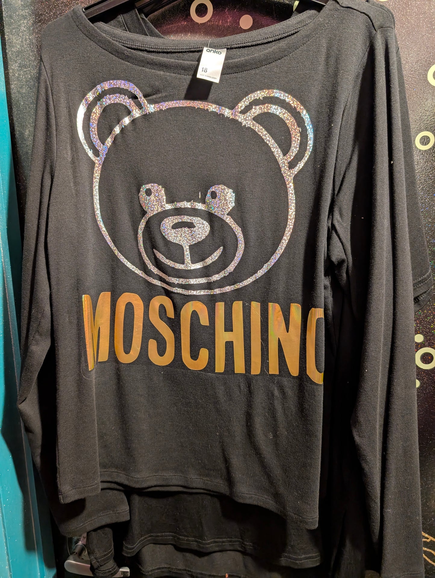 Designer-Inspired Long Sleeve Black Tee –Luxe Streetwear Edition