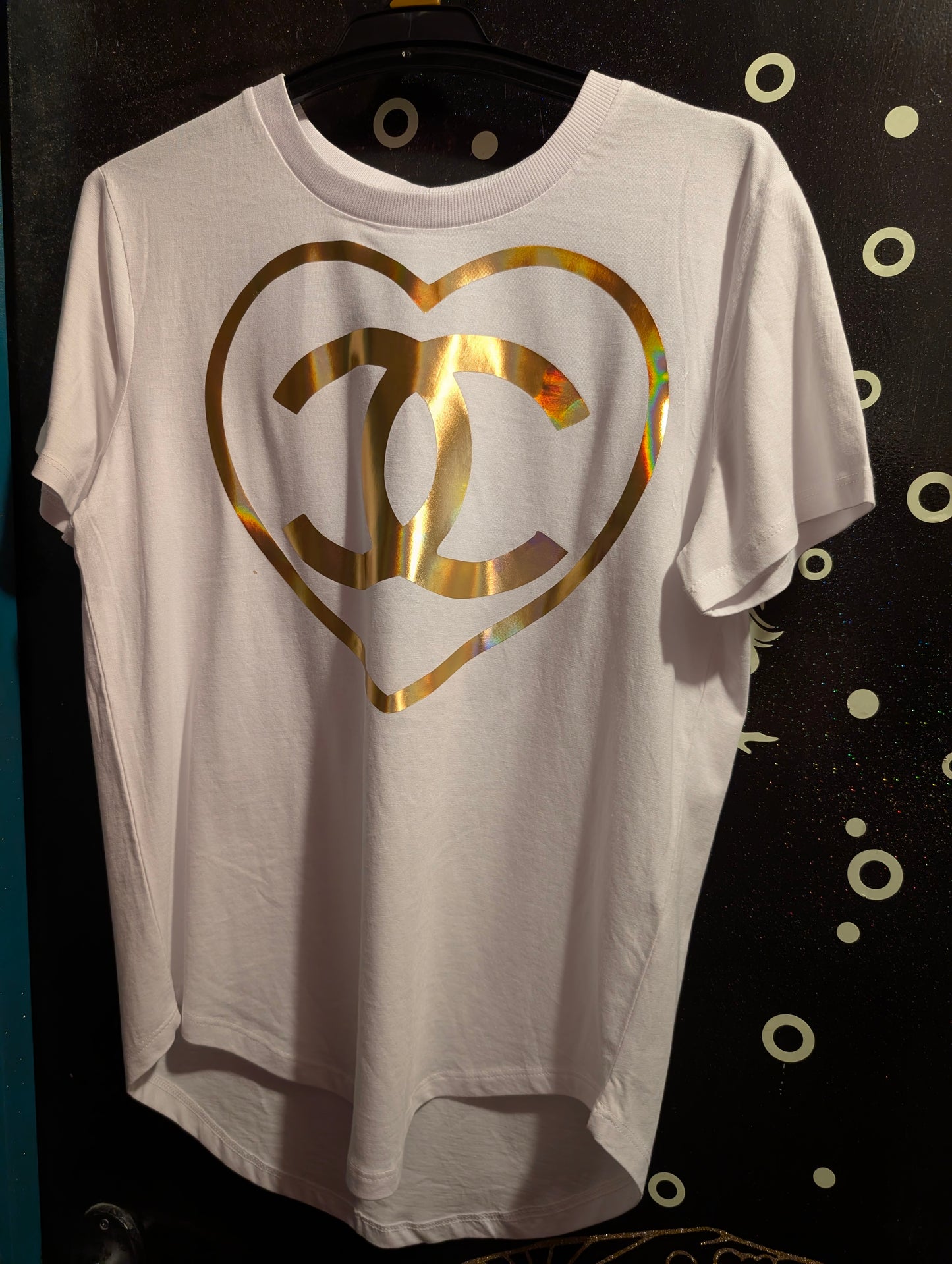 Designer-Inspired Short Sleeve White Tees – Cute & Luxe Streetwear