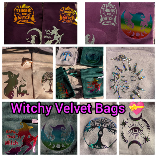 Velvet witchy bags💝