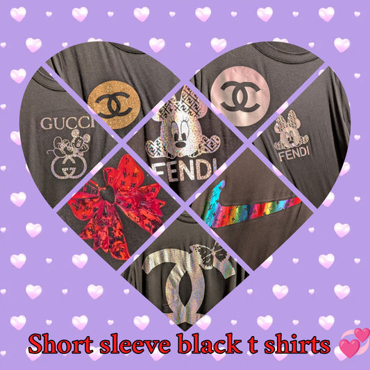 Designer-Inspired Short Sleeve Black Tees – Bold Luxe Streetwear