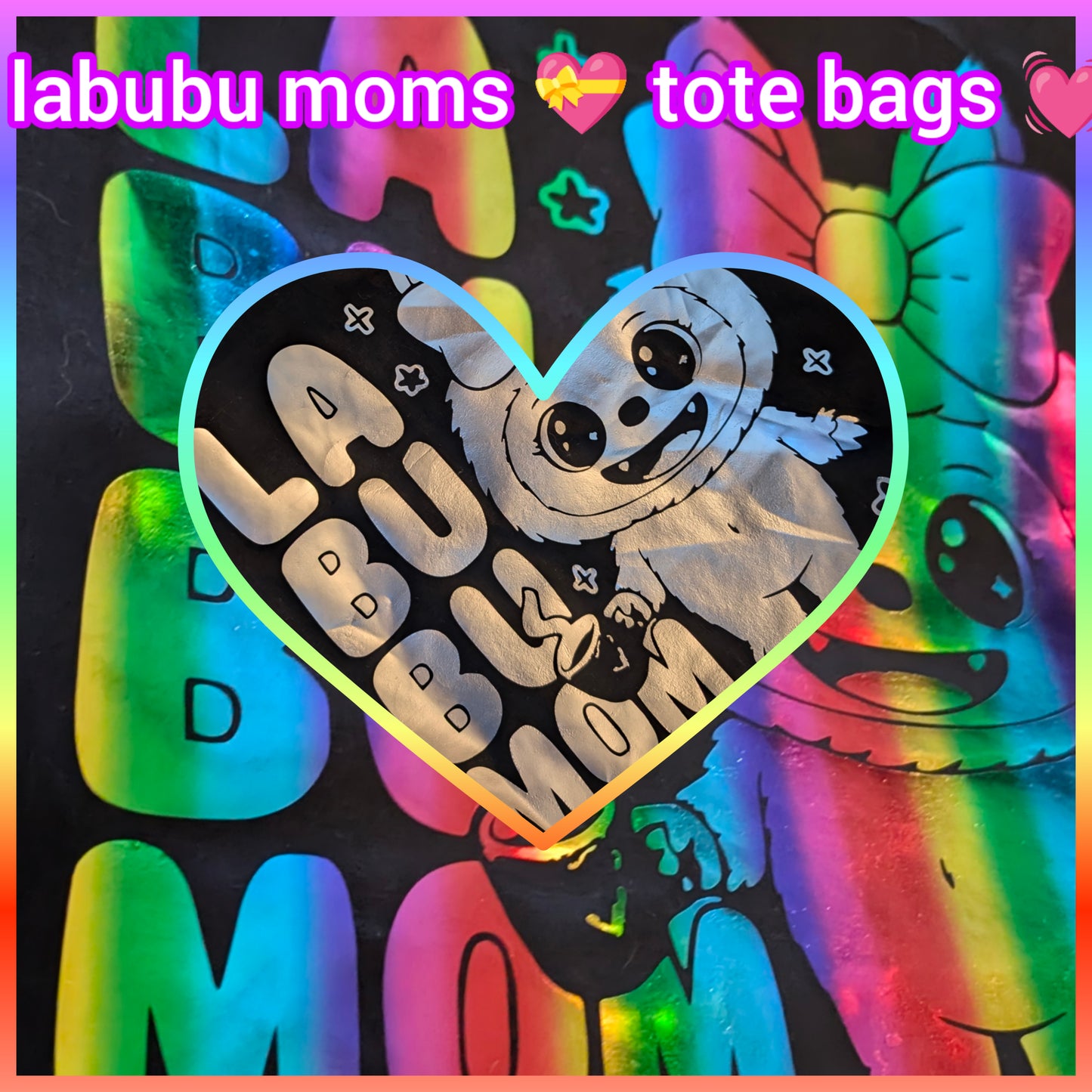 Labubu Inspired Canvas Tote Bag – Cute Streetwear Essential
